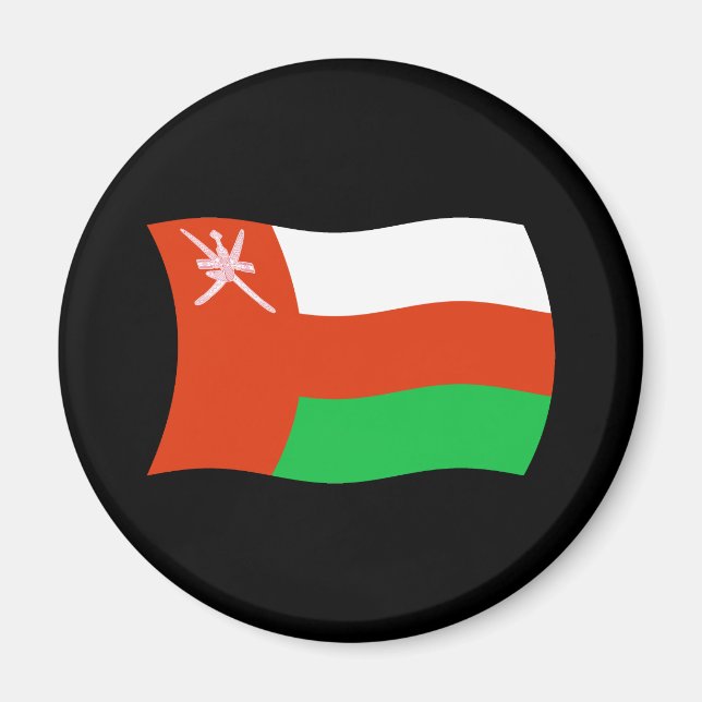 Aimant à drapeau d'Oman (Devant)