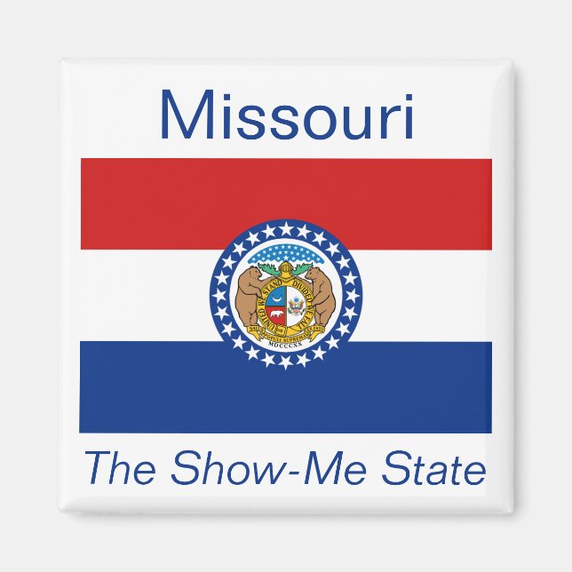 Aimant à drapeau du Missouri (Devant)