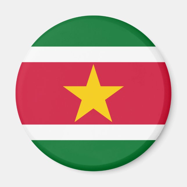 Aimant à drapeau du Suriname (Devant)