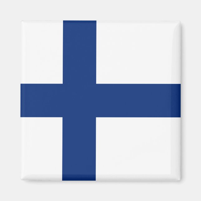 Aimant à drapeau finlandais (Devant)