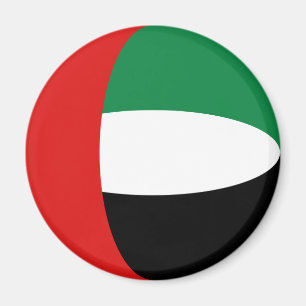 Aimant à drapeau Fisheye des Émirats arabes unis