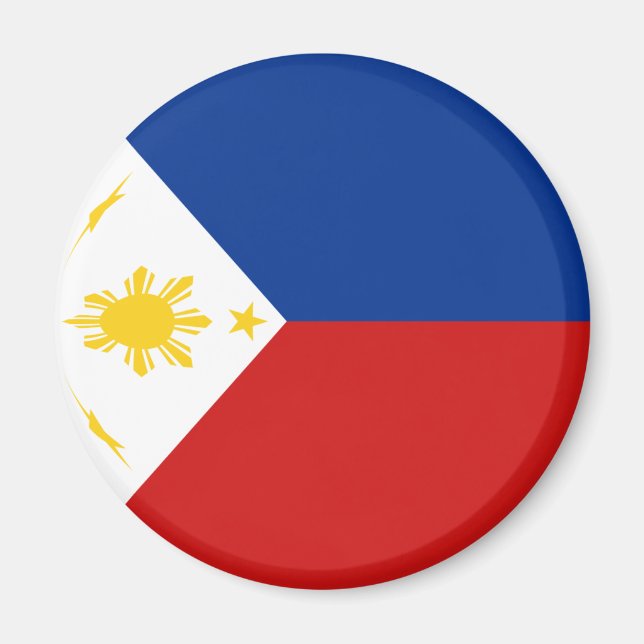 Aimant à drapeau Fisheye des Philippines (Devant)