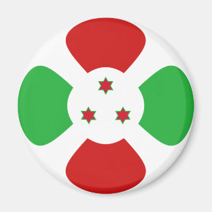 Aimant à drapeau fisheye du Burundi