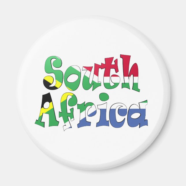 Aimant à drapeau sud-africain (Devant)