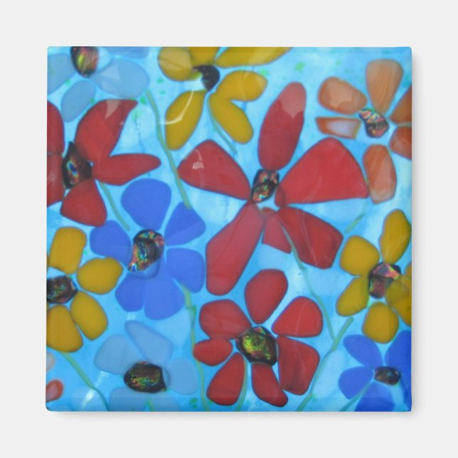 aimant à fleur de fusion de verre (Devant)