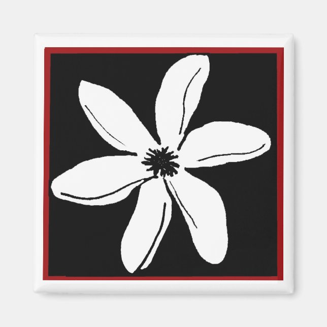 Aimant à fleur de Tiare (Devant)