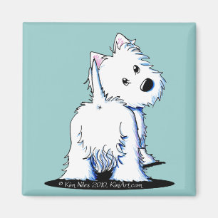 Aimant à fond KiniArt Butt Westie