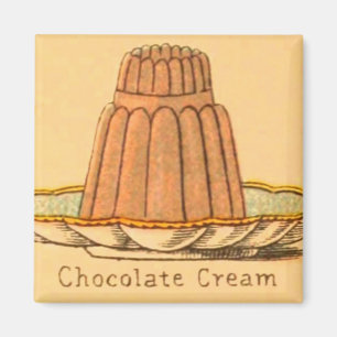 Aimant à gâteau chocolat dessert vintage