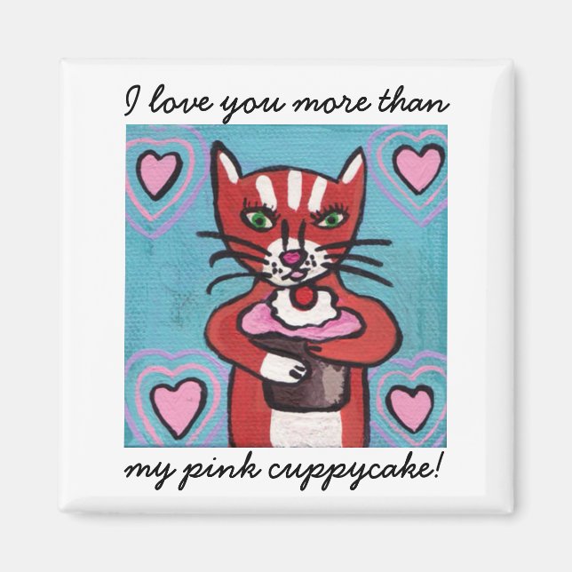 Aimant à gâteau rose (Devant)