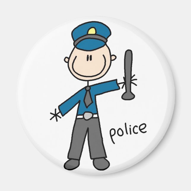 Aimant à la figure de l'agent de police (Devant)