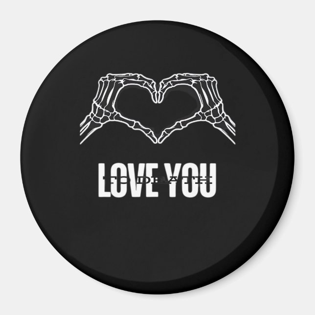 Aimant À la mort - Skeleton Heart Mains Classique (Devant)