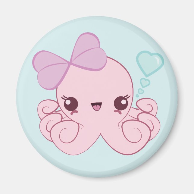 Aimant à la pieuvre de Kawaii (Devant)