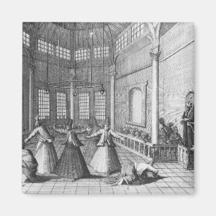 Aimant À l'intérieur d'une mosquée turque, illustratio