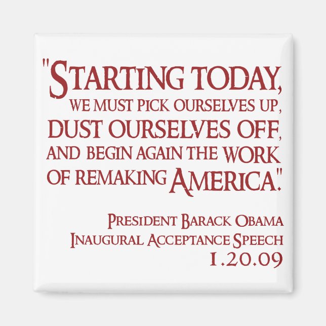 Aimant À partir d'aujourd'hui rouge (Devant)