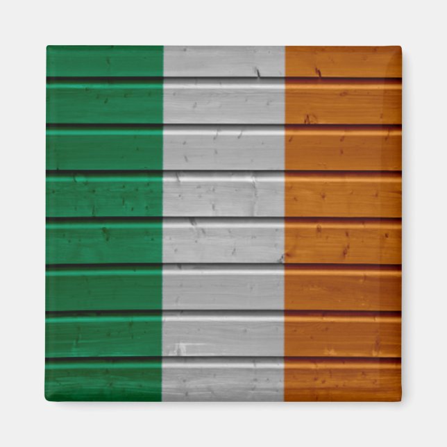 Aimant à texture de planche en bois d'Irlande (Devant)