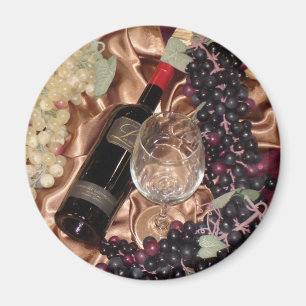 Aimant à thème du vin et du raisin