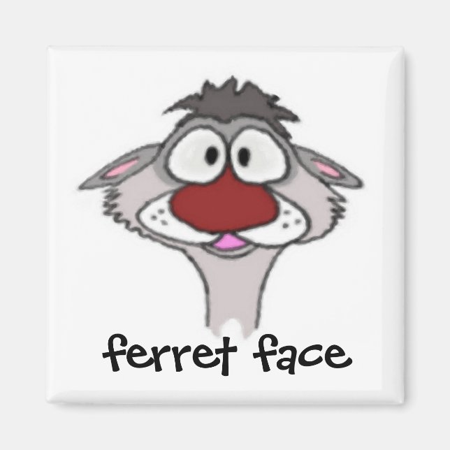 Aimant à visage furet (Devant)