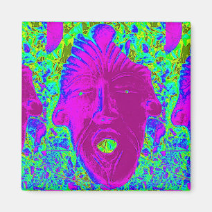 aimant à visage violet