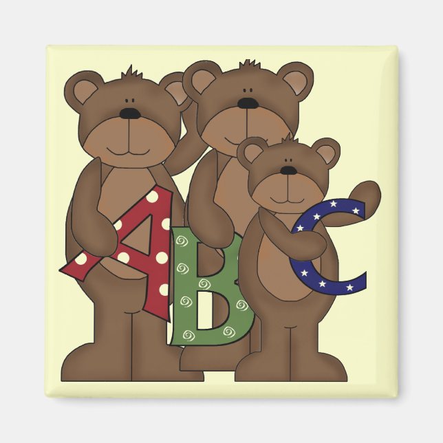 Aimant ABC ours T-shirts et cadeaux (Devant)