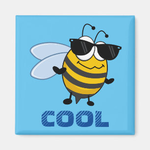 Aimant Abeille Cool Abeille Personnalisée Drôle et Tend