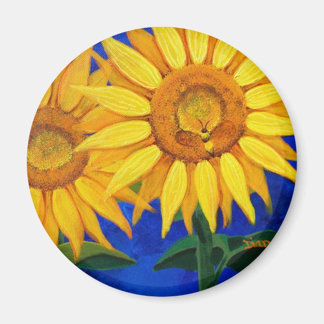 Aimant Abeille et tournesol (Devant)