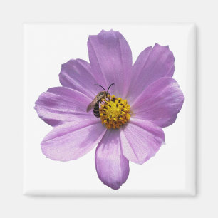 Aimant Abeille sur fleur violette