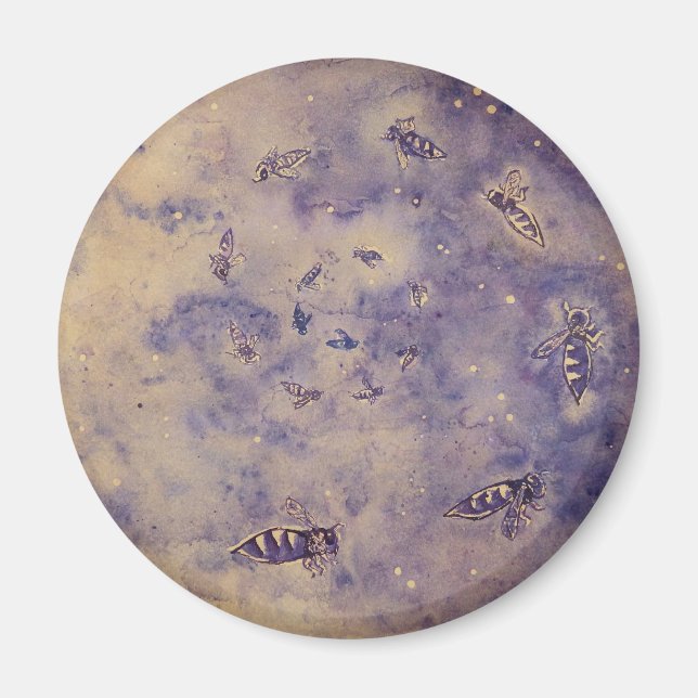 Aimant Abeilles spatiales (Devant)