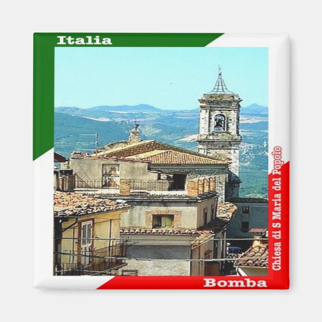 Aimant ABR018 BOMBA, Abruzzes, Italie, Frigo (Devant)
