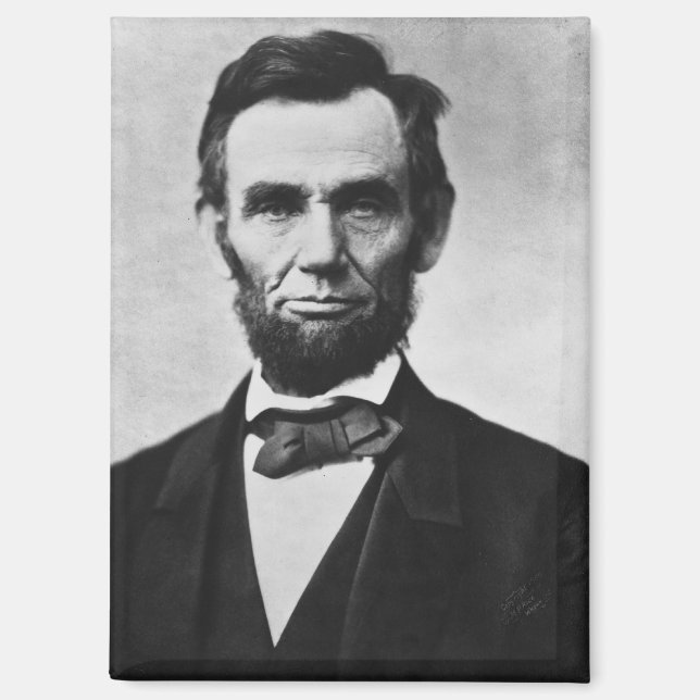 Aimant Abraham Lincoln : 16ème Président de l'Amérique (Recto)