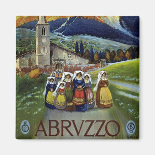 Aimant Abruzzes Italie Poster Vintage voyage Art avec fem