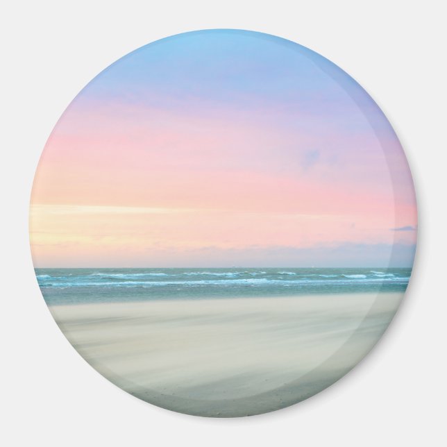 Aimant Abstract sunset at the beach in the Hague (Devant)