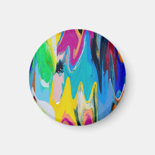 Aimant Abstrait coloré, aquarelle flou de mouvement.