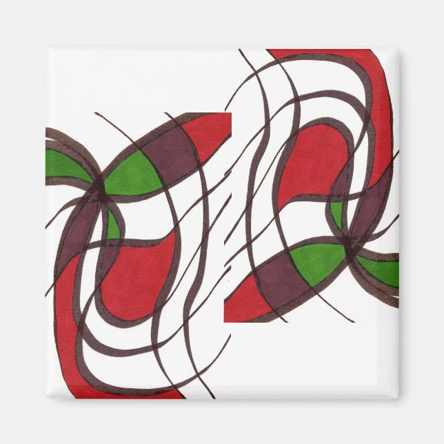 Aimant Abstrait "Flying Fish" (Devant)