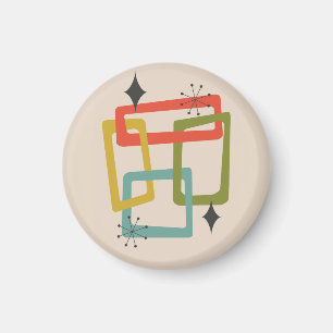 Aimant Abstrait géométrique moderne du milieu du siècl