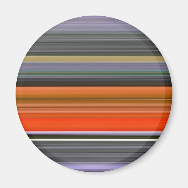 Aimant Abstrait n° 1 : Orange et gris (Devant)