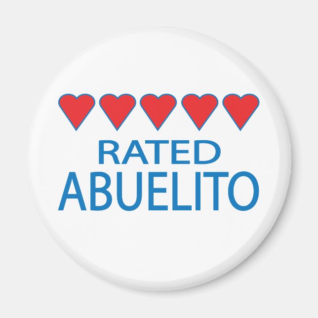 Aimant Abuelito, cinq coeurs (Devant)