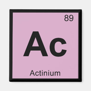 Aimant Ac - Chimie de l'Actinium Symbole du tableau pério