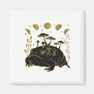 Aimant Academia Moon Witchy Goblincore Aesthetic Frog Cla