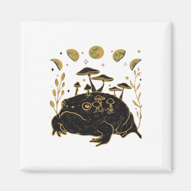 Aimant Academia Moon Witchy Goblincore Aesthetic Frog Cla (Devant)