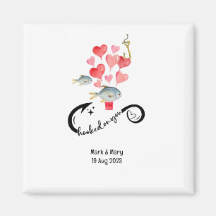 Aimant Accompagné sur vous les amateurs de pêche Mariage 