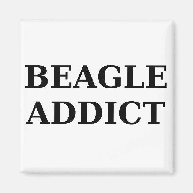 Aimant accro beagle (Devant)