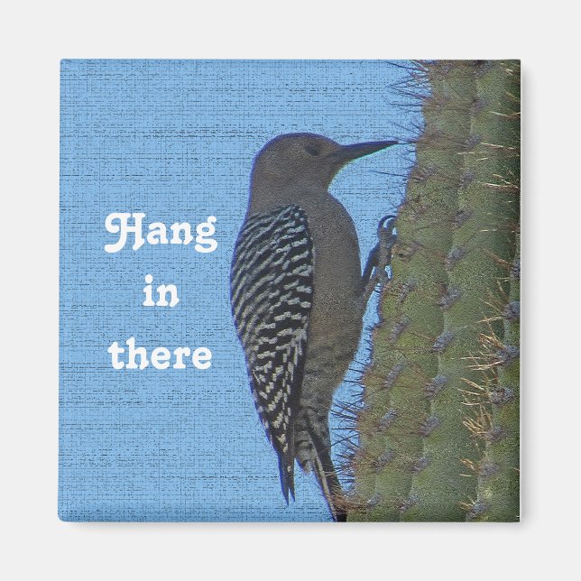 Aimant Accrochez-vous là Encourageant Pic-Pic Photo Cactu (Devant)