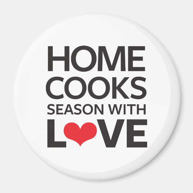 Aimant Accueil Cuisiniers Saison Avec Amour (Devant)