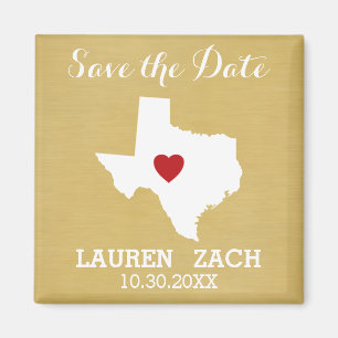 Aimant Accueil État de mariage Enregistrer la date Texas