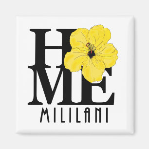 Aimant ACCUEIL Hibiscus jaune Mililani