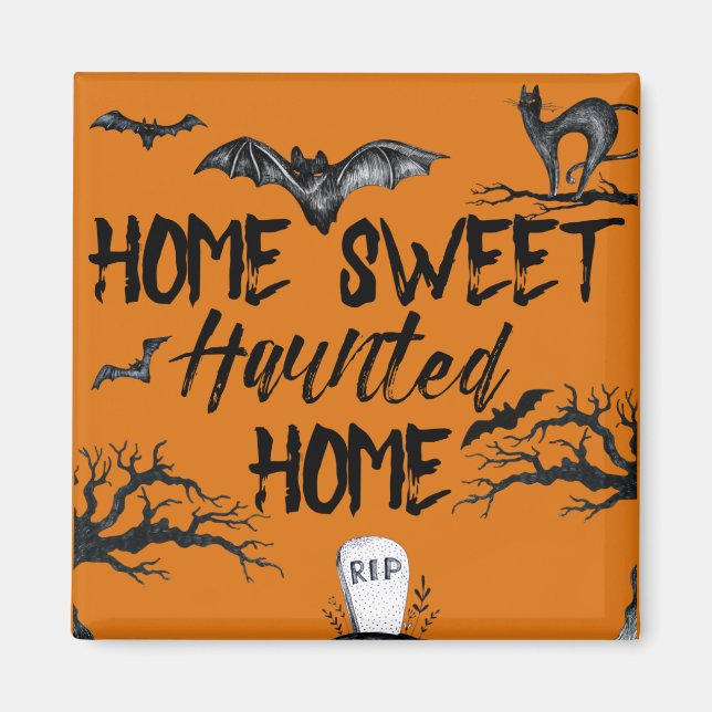 Aimant Accueil Sweet Haunted Maison Halloween (Devant)