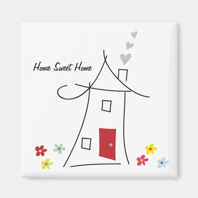 Aimant Accueil Sweet Home Faveurs d'aimant (Devant)