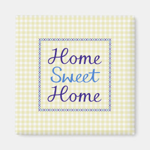 Aimant Accueil Sweet Home Script en Blues sur En vichy Ja