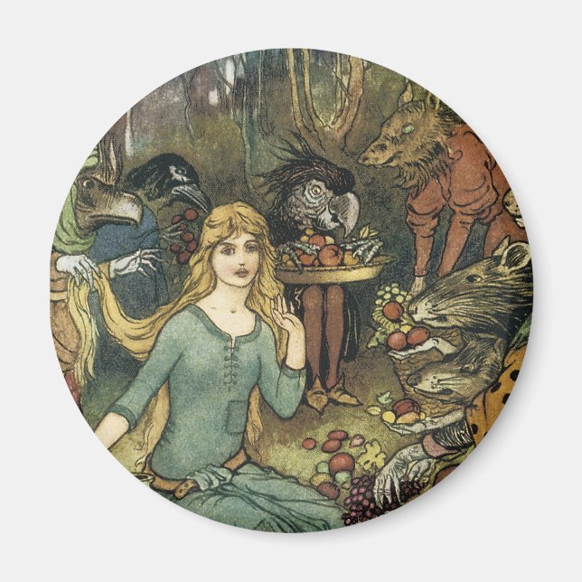 Aimant Acheter chez nous avec un Curl d'or (Devant)