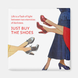 Aimant Acheter les chaussures Publicité Vintage